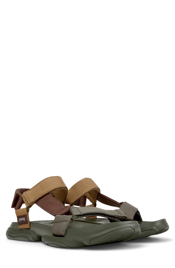 カンペール メンズ シューズ サンダル Camper Karst Sandal Multi - Brown 赤銅色