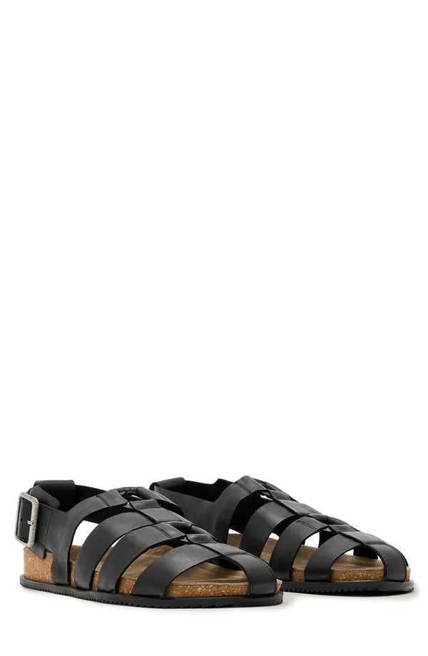 オールセインツ メンズ シューズ スリッポン・ローファー AllSaints Randal Mule Black Woven 黒いこと