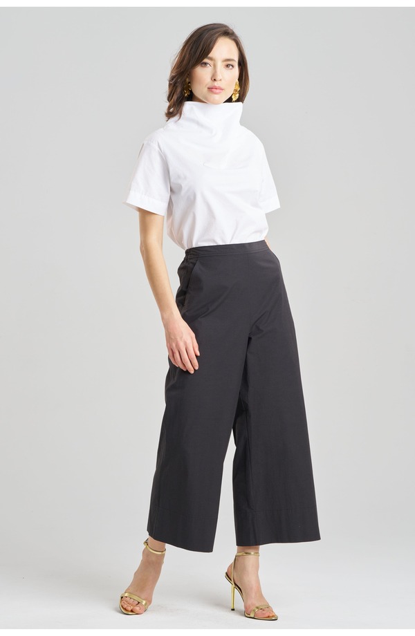 ナトリ レディース ボトムス レギンス ズボン下 クロップド Natori Techno Poplin Cropped Pants With Embroidery Black 黒いこと