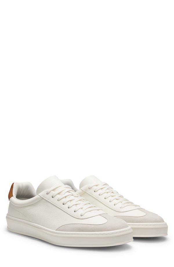 雇い主 メンズ シューズ スニーカー BOSS Zarek Low Top Sneaker Open White 白いこと
