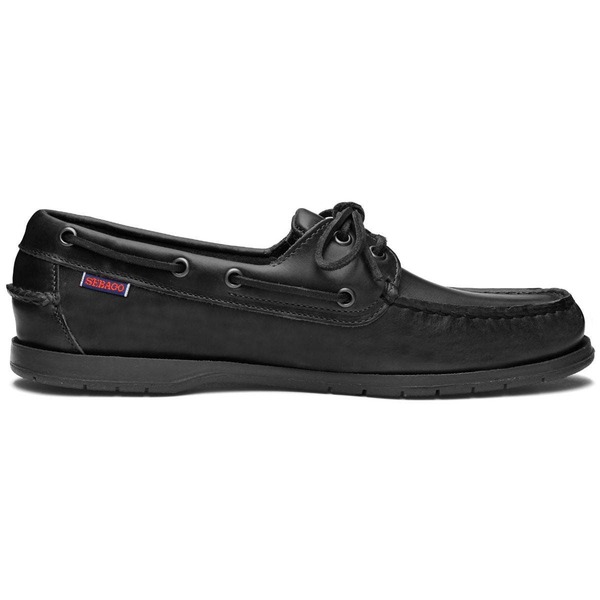 セバゴ メンズ シューズ スリッポン・ローファー Sebago Classic Portland Boat Shoes Total Black 黒いこと
