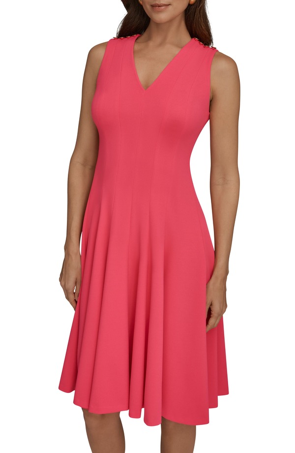 ダナ キャラン ニューヨーク州 レディース トップス 衣装 ノースリーブ Donna Karanew York Sleeveless Fit \u0026 Flare Dress Azalea