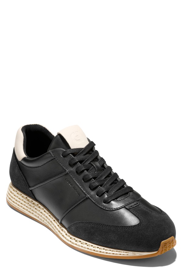 電話を掛けるハーン メンズ シューズ スニーカー Cole Haan GrandPro LP SkyWeave Sneaker Black / Ivory / Angora 象牙色