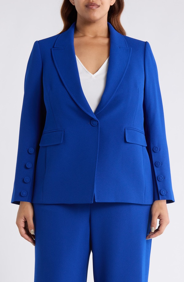 タハリエーエスエル レディース アウター 上衣・上衣 スポーツジャケット Tahari ASL One-Button Blazer Cobalt 青緑色