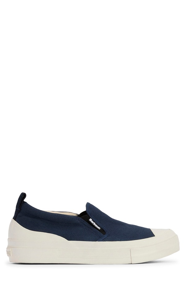バブアー メンズ シューズ スニーカー Barbour Cowan Canvaslip-On Sneaker Navy 米国海軍