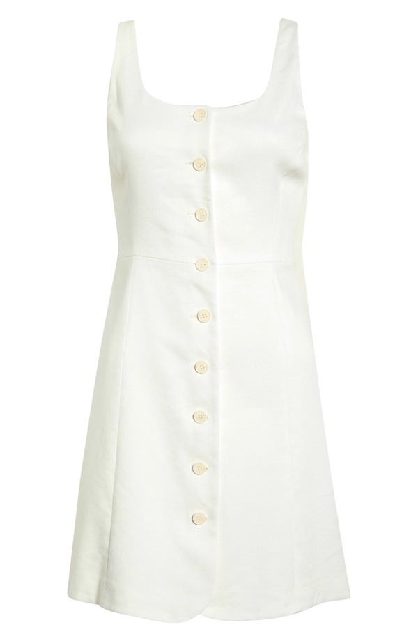 行動論理 レディース トップス 衣装 ミニ リネン Theory Sculpted Linen Minidress Ivory 象牙色