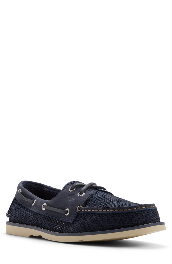 スペリー メンズ シューズ スリッポン・ローファー Sperry Ripple Resort Boat Shoe Navy 米国海軍