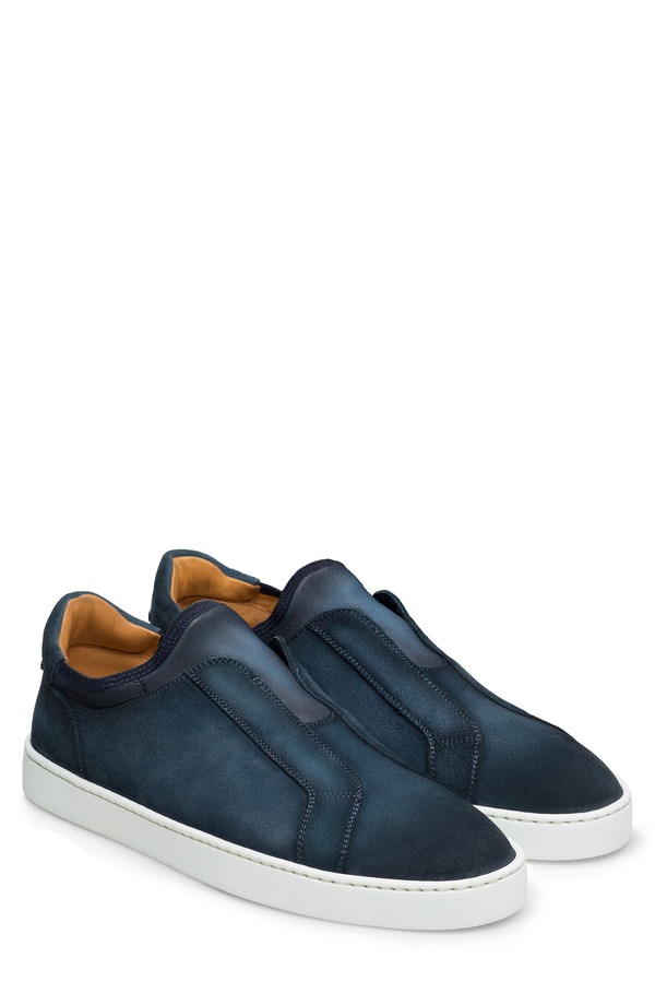 マグナーニ メンズ シューズ スニーカー Magnanni Leve Low Top Sneaker Indigo Suede インディゴ