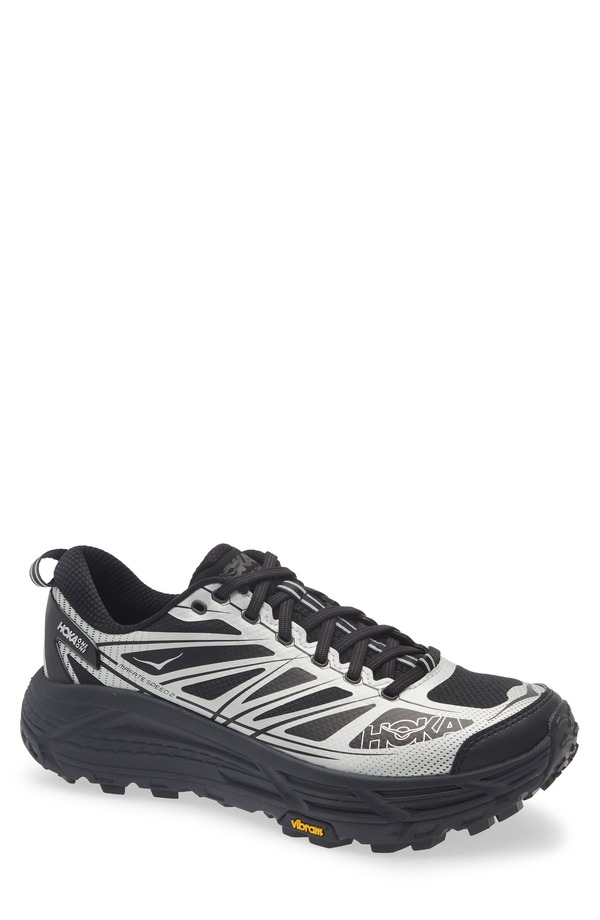 ホカオネオネ メンズ シューズ スニーカー HOKA Mafate Speed 2 Sneaker Black / Silver 黒いこと