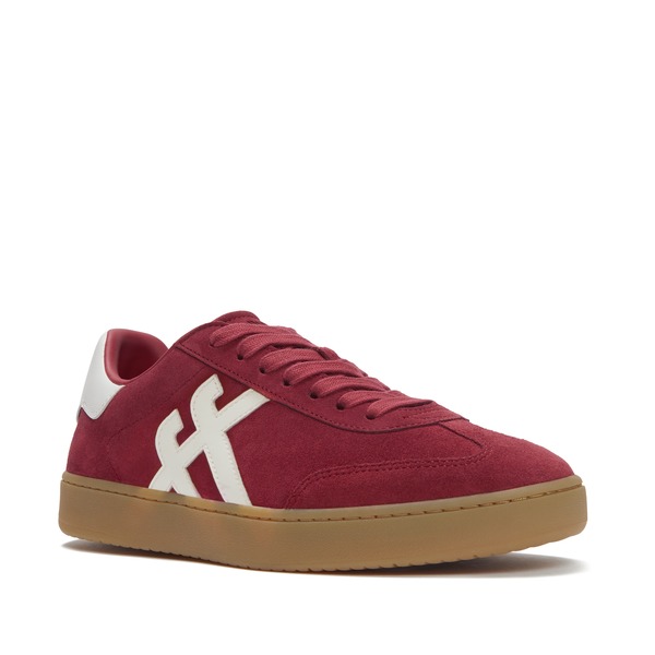 相応うフロップ メンズ シューズ スニーカー スエードクロス FitFlop The Dash Mens T-Toe Suede Sneakers Crimson Fire/Urban White 白いこと