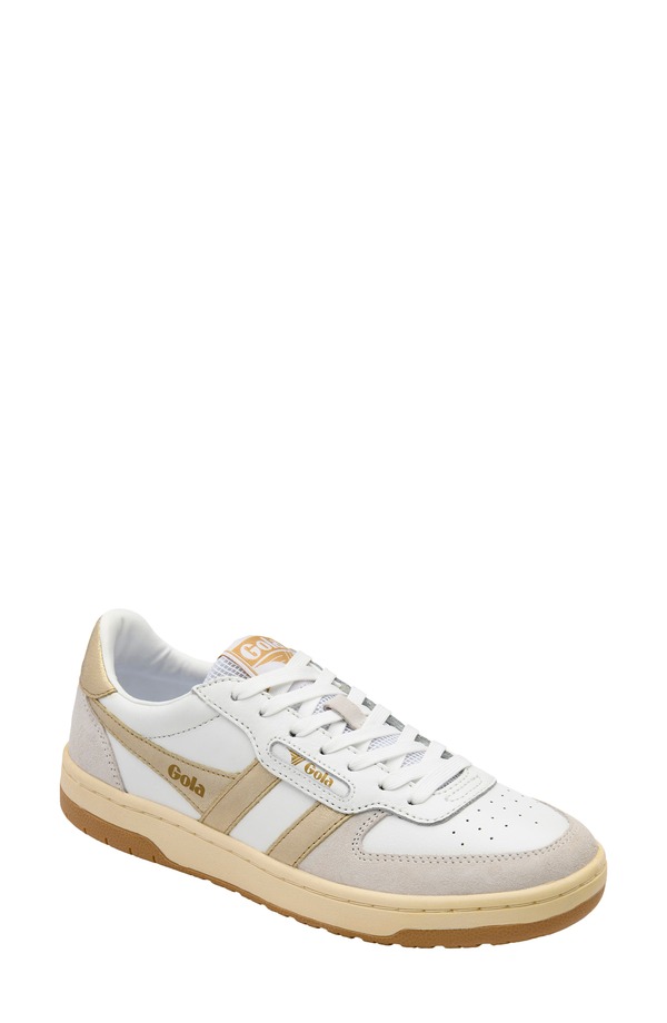 ゴラ レディース シューズ スニーカー Gola Hawk Sneaker White/ Gold 白いこと