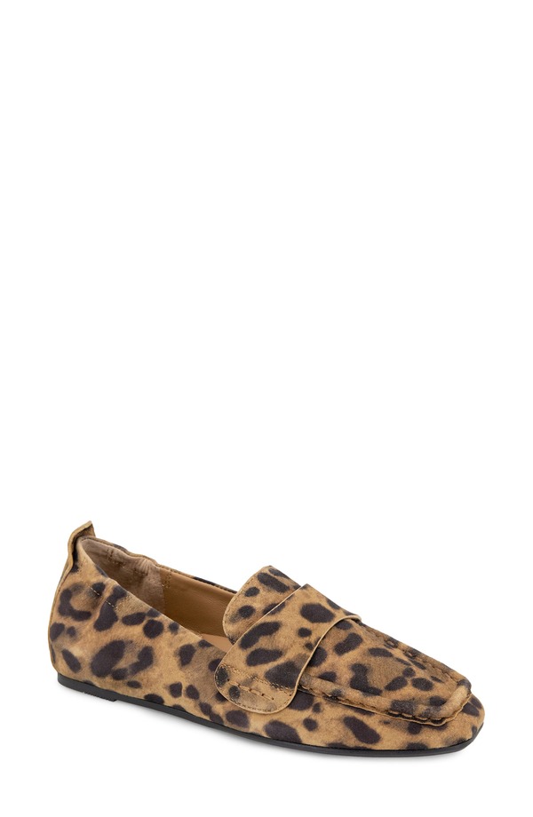 ジェントルソウルズ レディース シューズ オックスフォード 置き目毛皮 Gentle Soulsophie Loafer Leopard Suede 毛の荒物