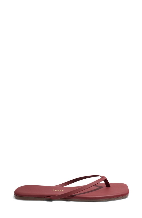 ティキーズ レディース シューズ サンダル TKEES Lily Square Toe Flip Flop Burgundy バーガンディ