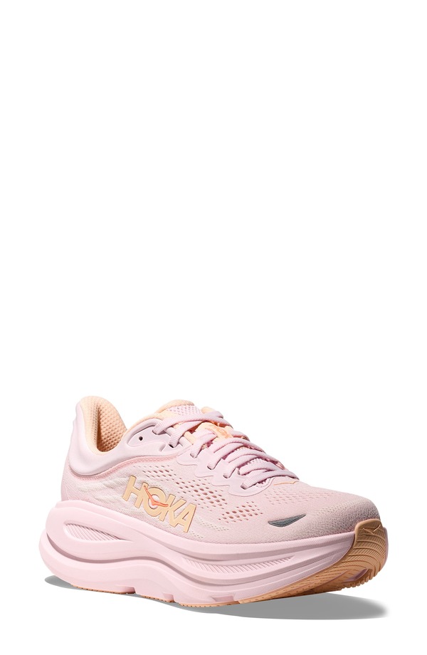 ホカオネオネ レディース シューズ スニーカー HOKA Bondi 9 Running Shoe Lilacream/ Tangerine Glow 皮膚軟化剤