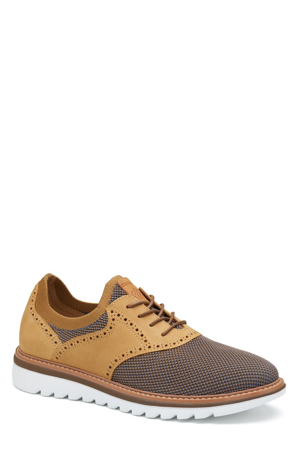 ジョンストンアンドマーフィー メンズ シューズ オックスフォード 力くらべ Johnston \u0026 Murphy Braydon Saddle Derby Tan Multi Knit/Tan Full Grain タン