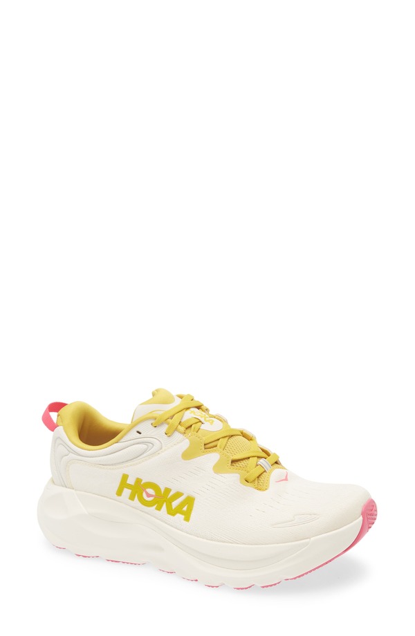 ホカオネオネ レディース シューズ スニーカー HOKA Gaviota 6 Stability Running Shoe Birch / Yellow Gold 黄色