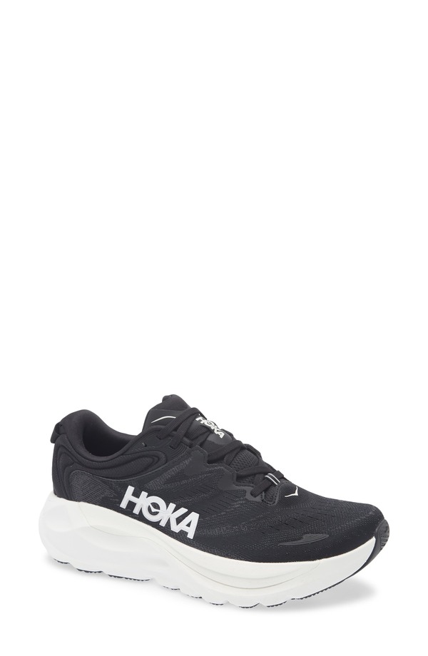 ホカオネオネ レディース シューズ スニーカー HOKA Gaviota 6 Stability Running Shoe Black / White 白いこと