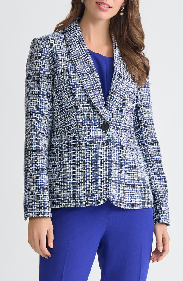 カスパール レディース アウター 上衣・上衣 スポーツジャケット KASPER Shawl Collar Blazeroyal Signature Mlti