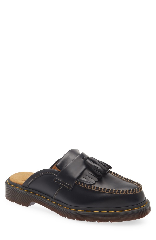 お医者さんマーチン メンズ シューズ スリッポン・ローファー Dr. Martens Adrian Ben Loafer Mule Black 黒いこと