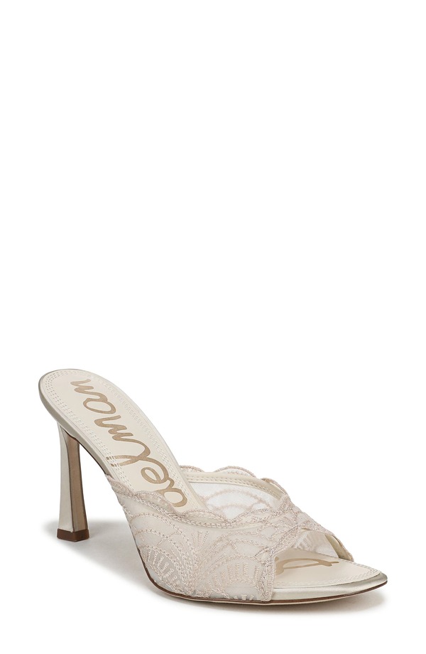 サムエデルマン レディース シューズ パンプス サンダル メッシュ Sam Edelman Iva Mesh Sandal Modern Ivory 象牙色