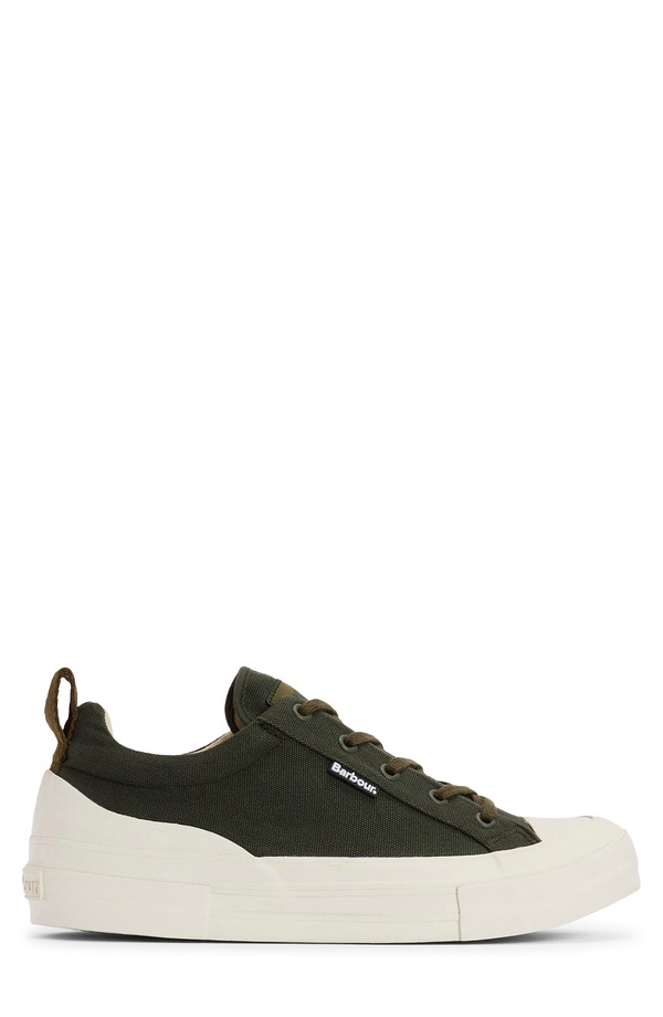 バブアー メンズ シューズ スニーカー Barbour Stanhope Canvas Low Top Sneaker Olive オリーブ
