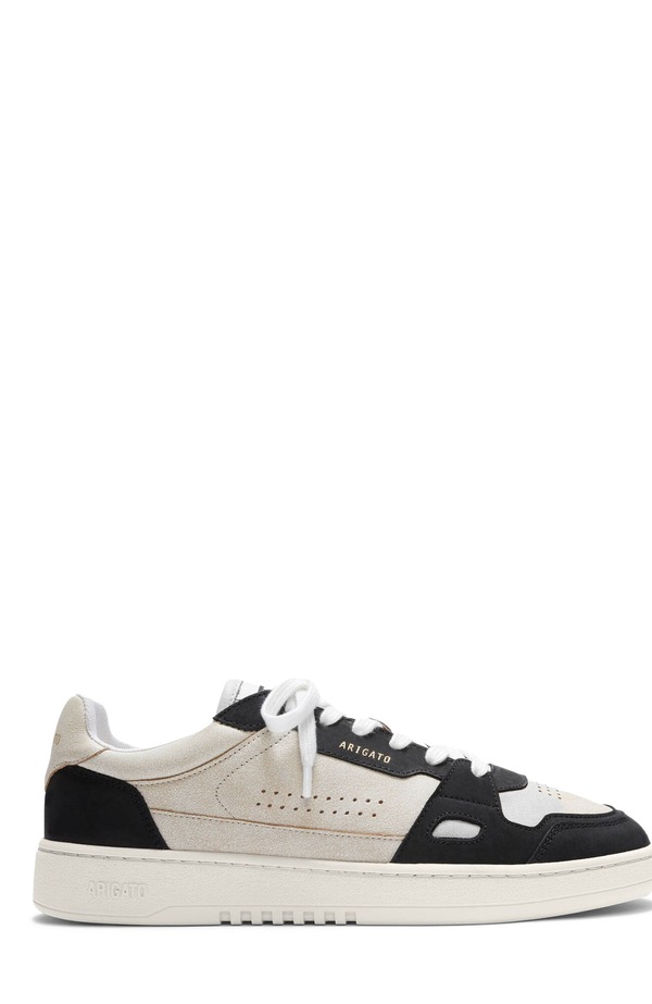 アクセルアリガト メンズ シューズ スニーカー なめし革 Axel Arigato Dice Lo Cracked Leather Sneaker Beige/Black 黒いこと