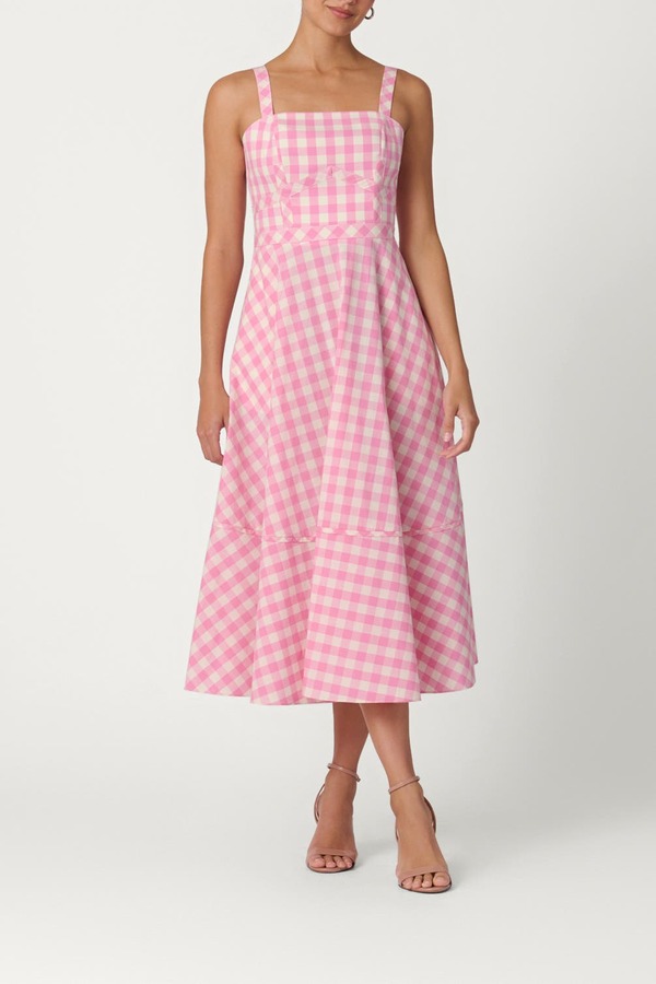 ショシャーナ レディース トップス 衣装 ギンガム読み合わせる ギンガム Shoshanna Gingham Kaydence Dress Peony/Optic