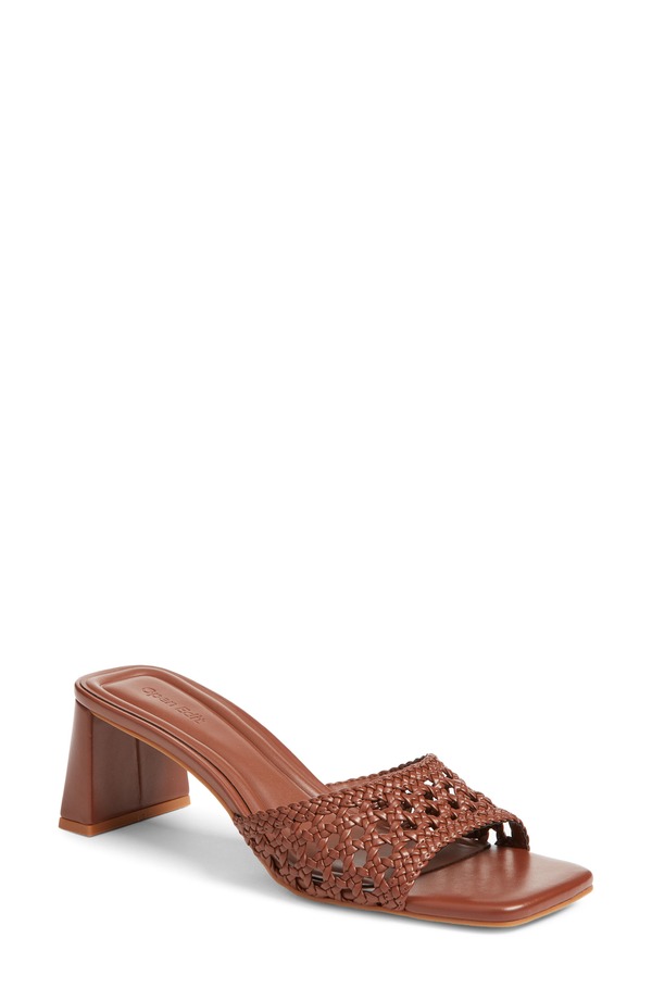 オープンエディット レディース シューズ サンダル 踵 Open Edit Jaydin Block Heel Sandal Brown Russet 赤銅色