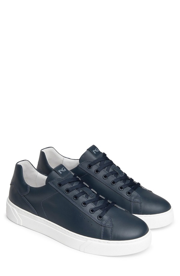 ネーロ ジャルディーニ メンズ シューズ スニーカー NeroGiardini Low Top Sneaker Navy 米国海軍