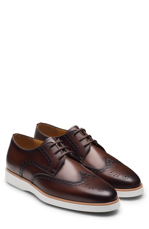 マグナーニ メンズ シューズ スニーカー ウィングチップ ダービー Magnanni Leonel Sneaker Sole Wingtip Derby Brown ブラウン｜ReVida 店