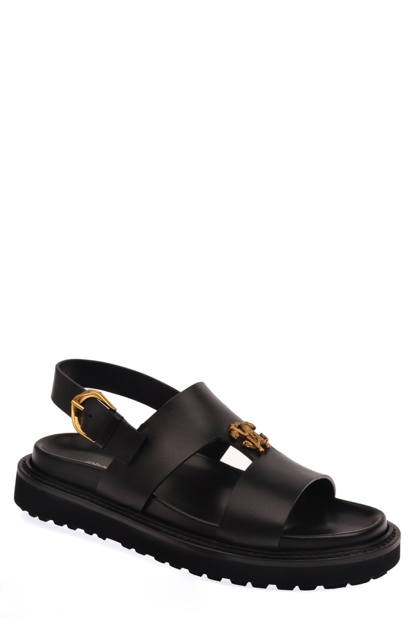 ロベルトカヴァリ メンズ シューズ サンダル Roberto Cavalli Slingback Sandal Black 黒いこと