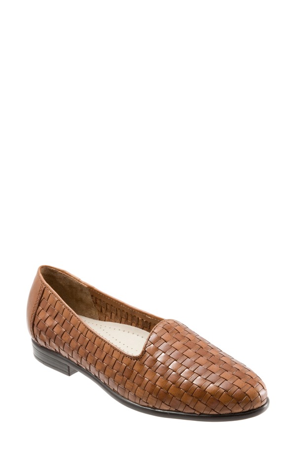 トロッターズ レディース シューズ パンプス 置き目毛皮 Trotters Liz Slip-On Loafer Lightan Leather タン