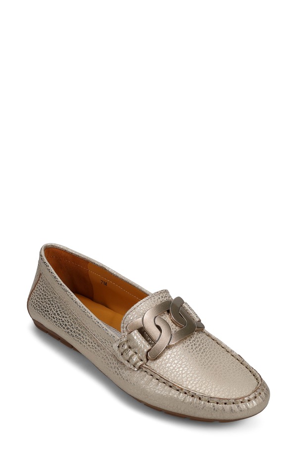 ベネリ レディース シューズ パンプス 置き目毛革 VANELi Aiker Driving Loafer Platino/ Platino