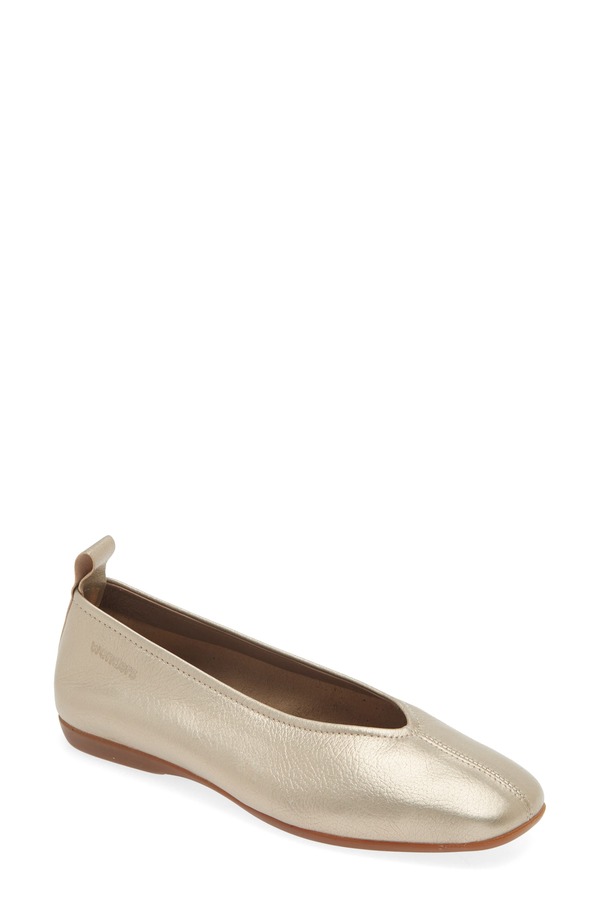ワンダーズ レディース シューズ パンプス Wonders Ballet Flat Soft Gold Metallic ゴールド