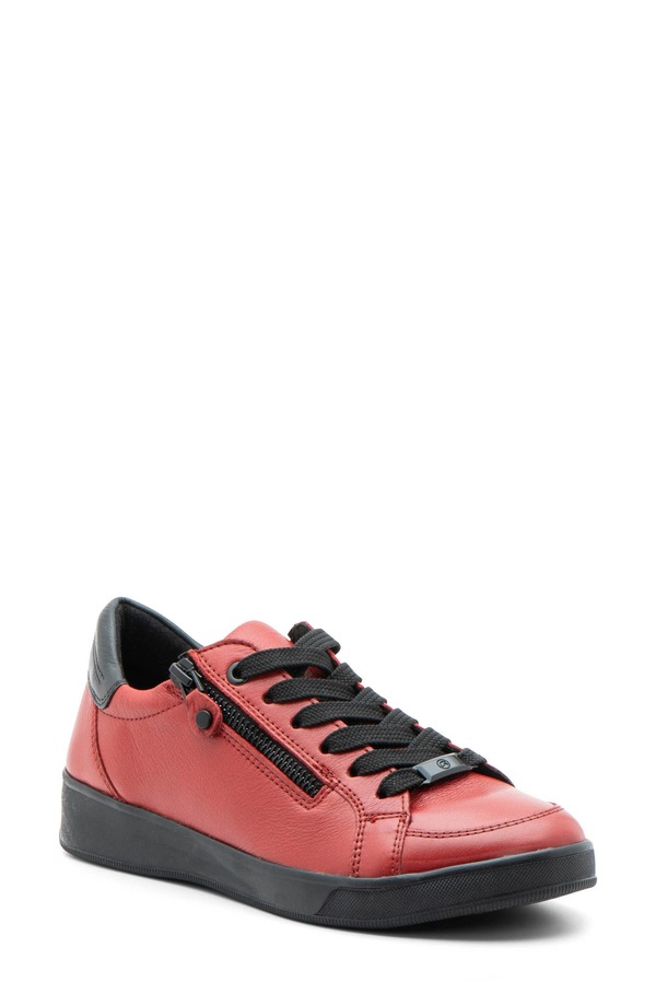 アラ レディース シューズ スニーカー ara Rei Low Top Sneaker Chili Red/ Black 黒いこと