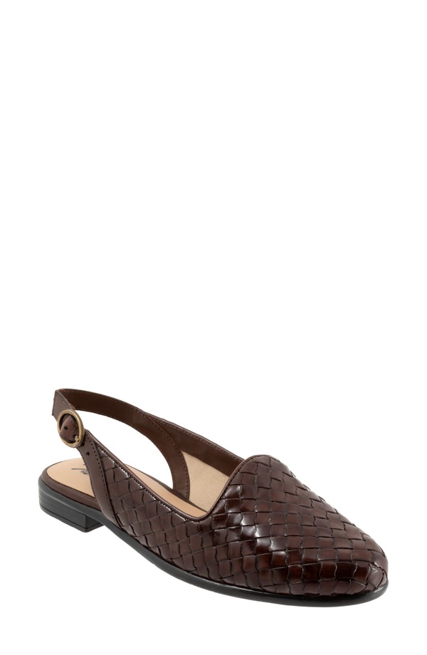 トロッターズ レディース シューズ パンプス Trotters Lea Slingback Flat Dark Brown 赤銅色