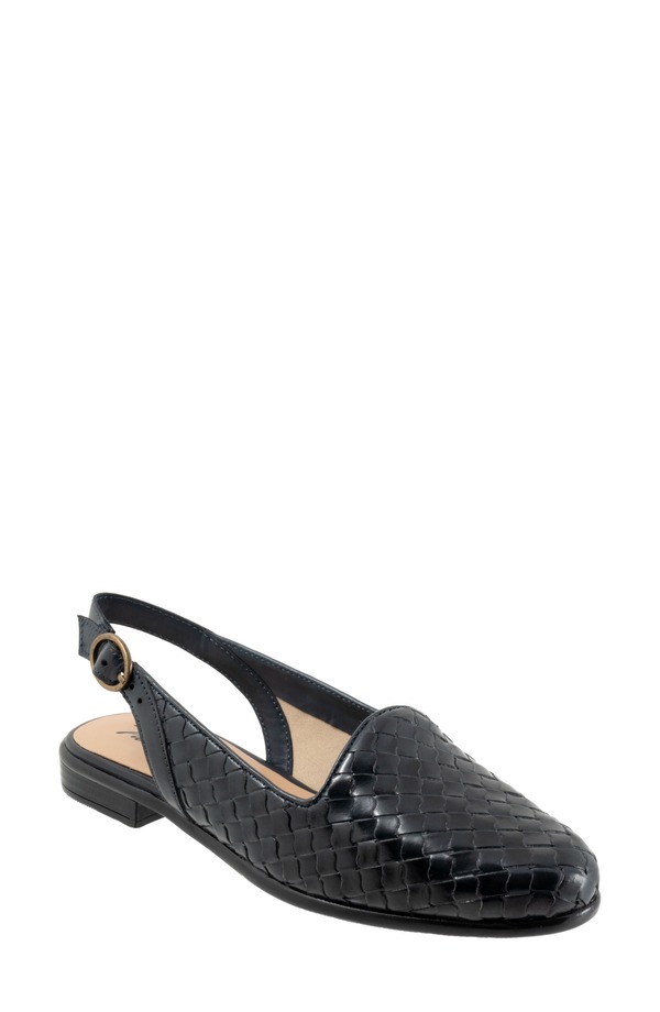 トロッターズ レディース シューズ パンプス Trotters Lea Slingback Flat Navy 米国海軍