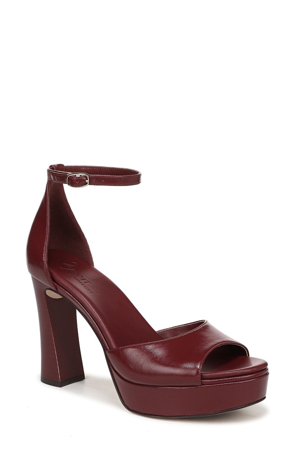 27 エディット ナチュラライザー レディース シューズ パンプス プラットホーム サンダル アンクル 27 EDIT Naturalizer Delphie Ankle Straplatform Sandal Cranberry Red 赤いこと