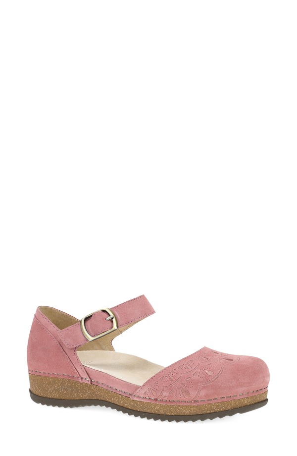 ダンスコ レディース シューズ サンダル プラットフォーム アンクル Dansko Mae Ankle Straplatform Clog Ash Rosembroidered Suede アッシュ｜ReVida 店