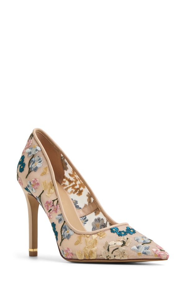 テッドベーカー レディース シューズ パンプス Ted Baker London Cara Icon Pointed Toe Pump Beige Floral ベージュ