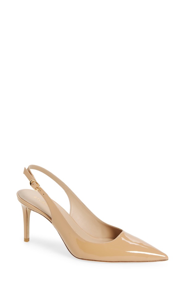 スチュアート ワイツマン レディース シューズ パンプス Stuart Weitzman Stuart Power 75 Pointed Toe Slingback Pump Adobe