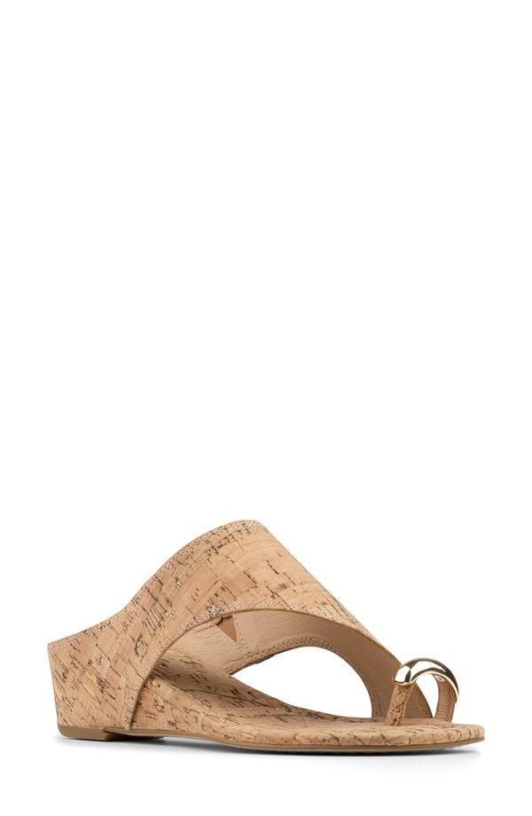 ドナルドプリネール レディース シューズ パンプス サンダル Donald Pliner Vesna Toe Loop Wedge Sandal Natural