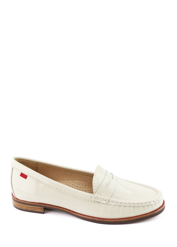マークジョセフニューヨーク レディース シューズ パンプス なめし革 置き目毛革 Marc Joseph New York East Village Patent Leather Penny Loafer Ivory Patent 象牙色