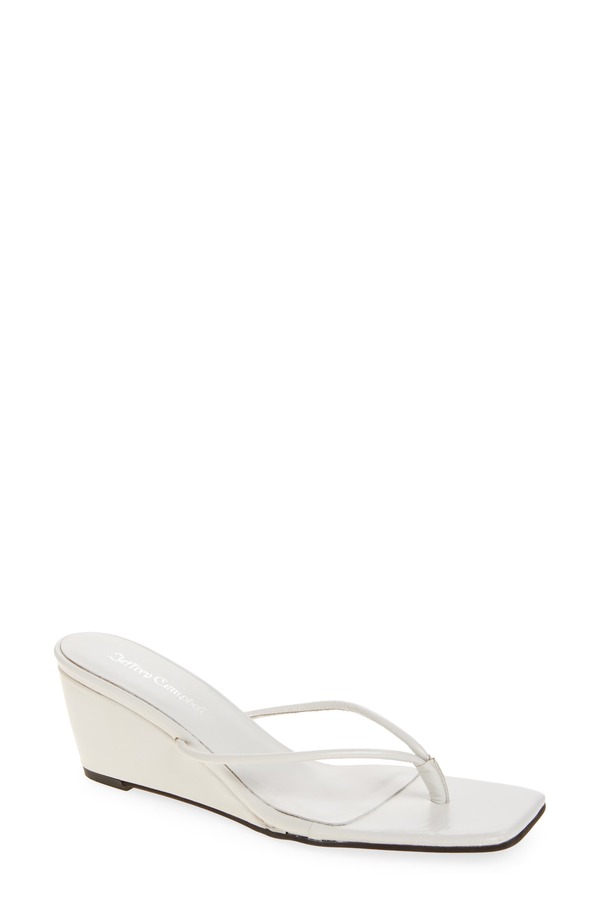 ジェフリー キャンベル レディース シューズ パンプス Jeffrey Campbell Simplicity Wedge Flip Flop White 白いこと