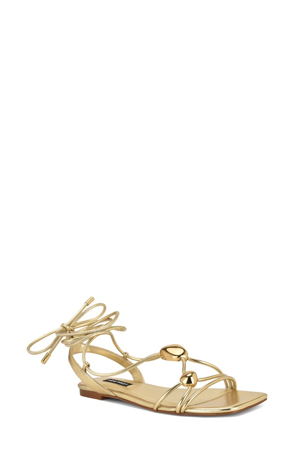 ナインウェスト レディース シューズ サンダル アンクル Nine West Niraankle Wrap Sandal Gold ゴールド