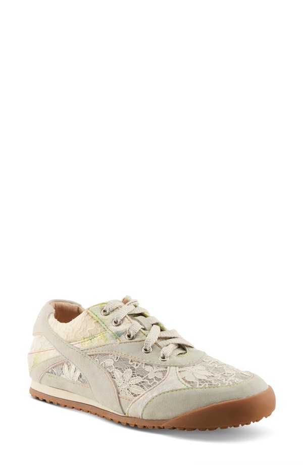 発条足取り レディース シューズ スニーカー L\u0027Artiste by Spring Step Wave Hello Sneaker Off White 象牙色