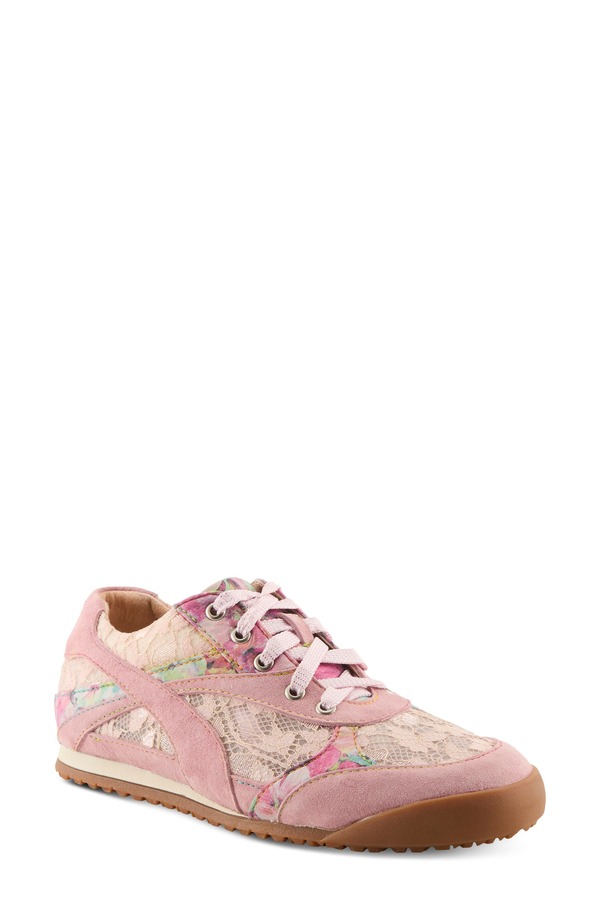 発条足取り レディース シューズ スニーカー L\u0027Artiste by Spring Step Wave Hello Sneaker Pink サクラ色