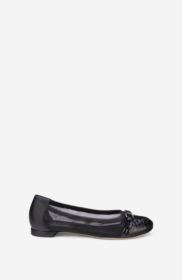 エージーエル レディース シューズ パンプス AGL Monia Ballet Flat Black Micromesh 黒いこと