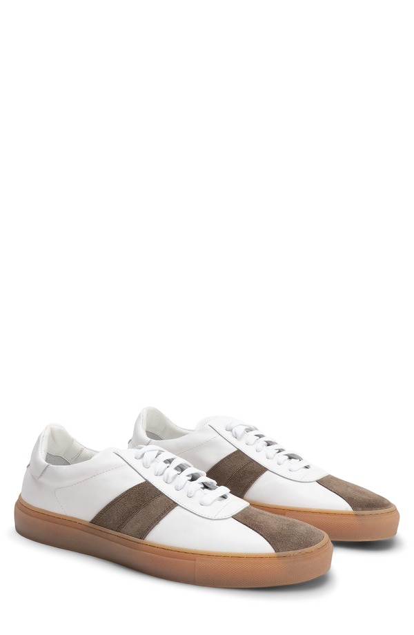 ロバートバラケット メンズ シューズ スニーカー Robert Barakett Dalton Stripe Sneaker Tobacco 縞模様