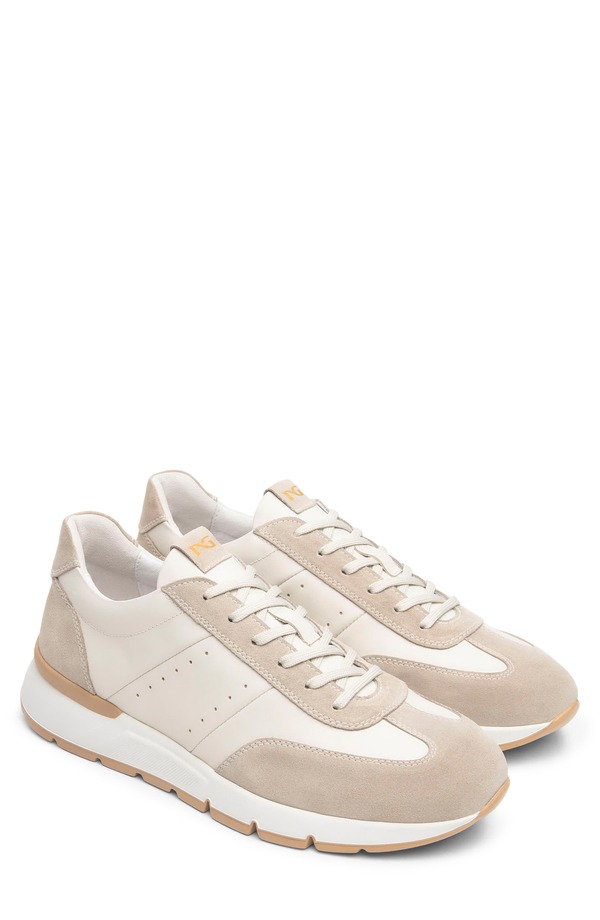 ネーロ ジャルディーニ メンズ シューズ スニーカー NeroGiardini Low Top Trainer Sneaker Beige/ Taupe ベージュ